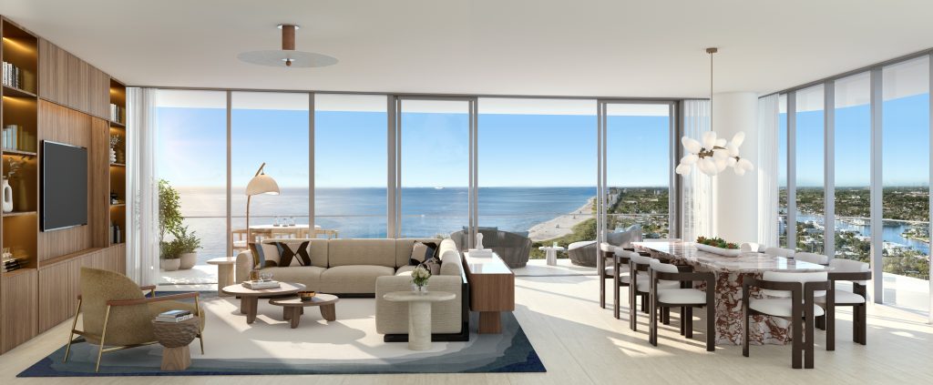 Residences Living Room View 2 Final Broward County condo market luxury residence living room